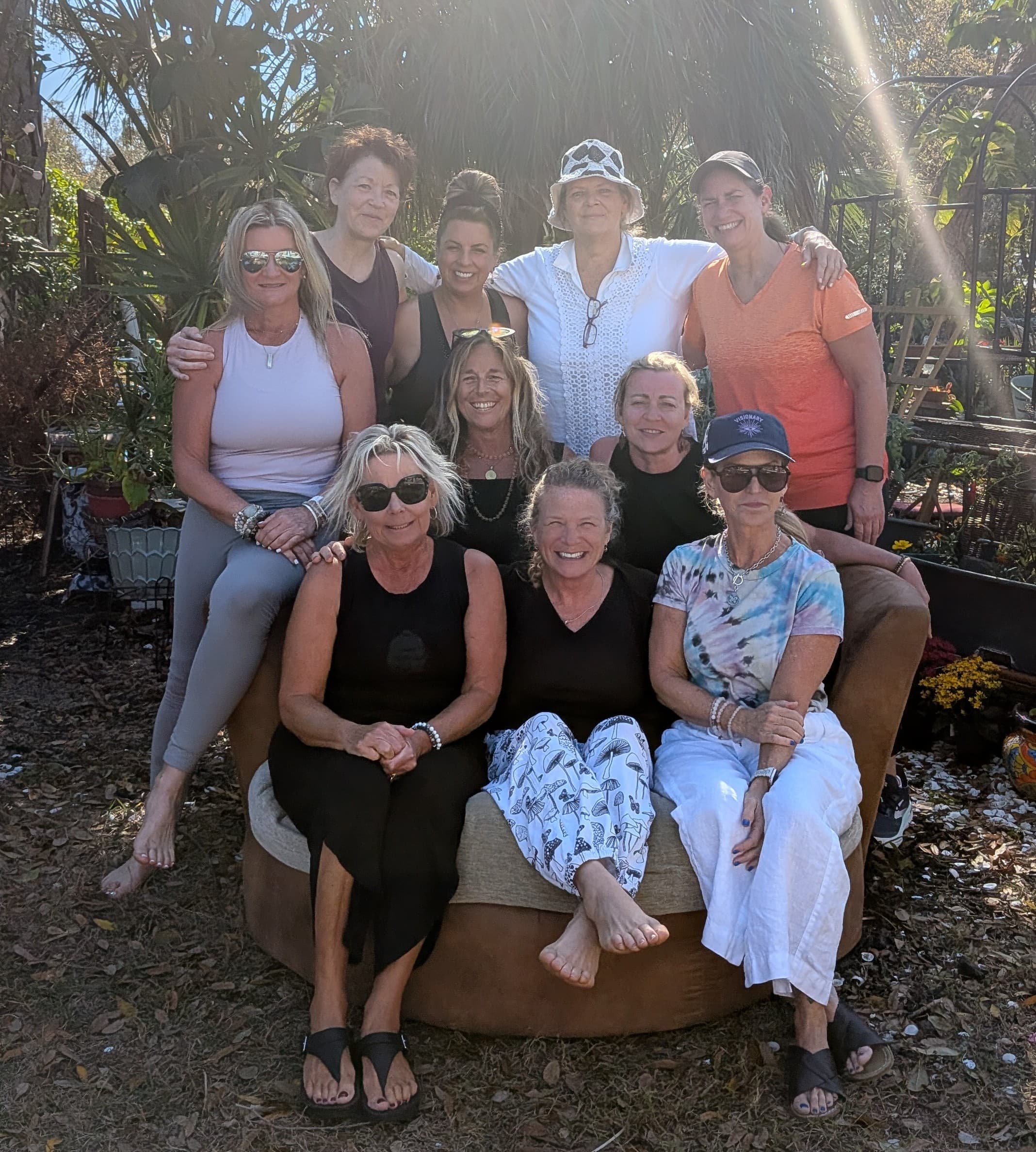 Participants gathered together at a Love Yourself retreat